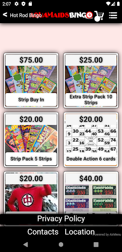 Aquamaids Bingo Screen 3