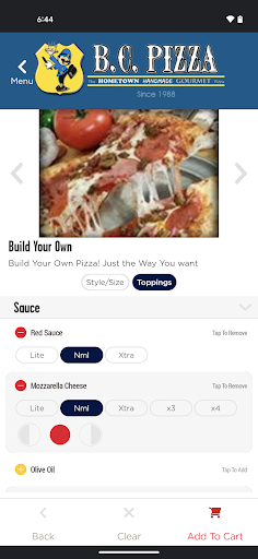 Screenshot of BC Pizza Dorr