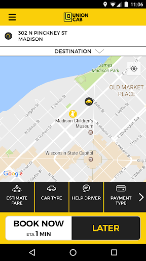 Android application Union Cab of Madison screenshort