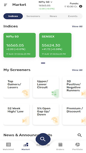 Mansukh Stock Trader Screen 2