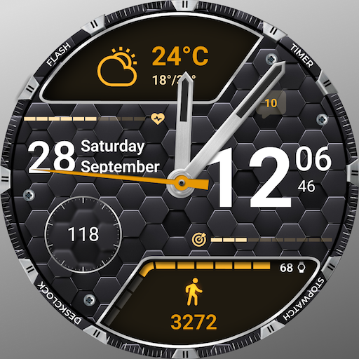 G017 Modern Digital Watch Face Logo