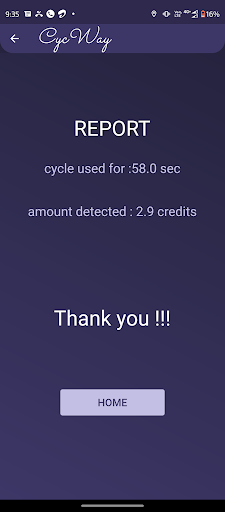 Android application CycWay screenshort