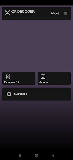Android application QRdecoder screenshort