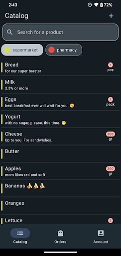 Android application Buy Me screenshort