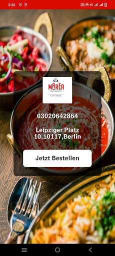 Android application Marea Restaurant screenshort