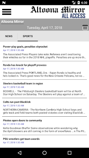 Altoona Mirror All Access Screen 3
