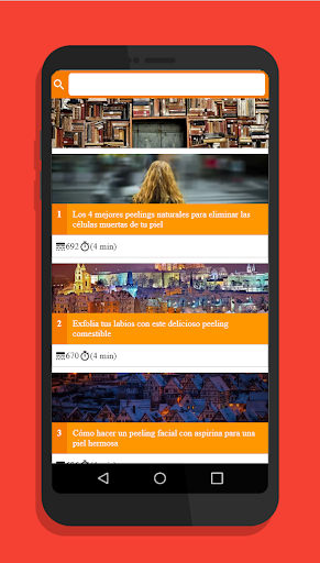 Android application Peeling natural - tratamientos screenshort