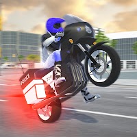 Полицейский Мотоцикл Игра 3д