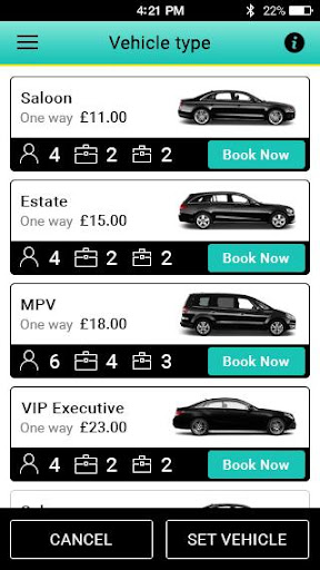 1st Class Taxis Screen 3