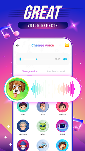 Android application Voice Changer with AI Effects screenshort