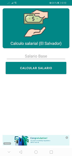 Android application Calcular Salario SV screenshort