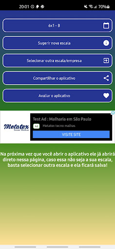 Android application AT Escalas de Trabalho Brasil screenshort
