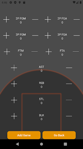 HoopStats - Stat Tracking Screen 2