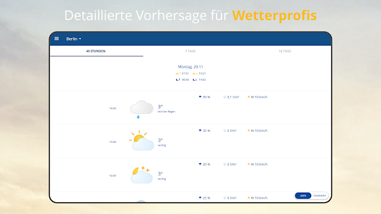 wetter.com Wetter & Regenradar Screenshot