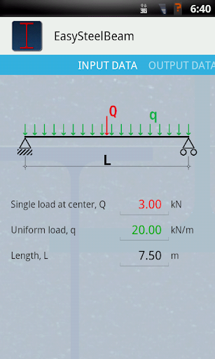 Android application Easy Steel Beam screenshort
