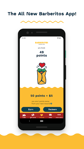 Android application Barberitos Rewards screenshort