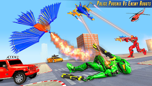 Flying Phoenix Robot Bike Game apklade screenshots 2