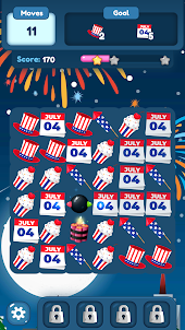 July 4 Fireworks Match Tiles