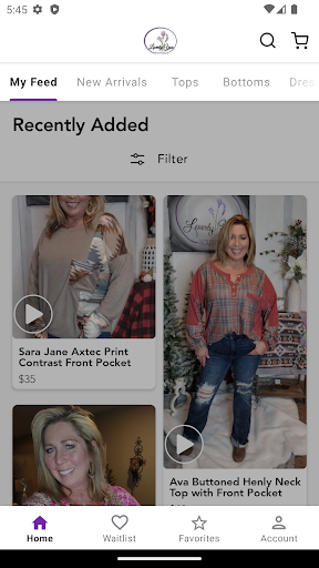 Android application Loverly You Boutique screenshort