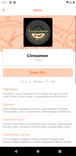 Cinnamon TA6 Screen 2