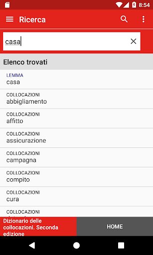 Zanichelli - Collocazioni Screen 2
