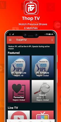 Thop Live TV Guide-Movies  Cricket