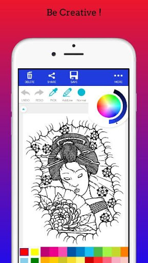 Android application Japanese Coloring Book screenshort