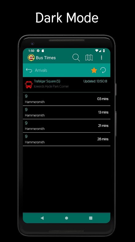 Bus Times London Screen 3