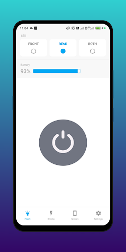 Android application Flash light front & rear screenshort