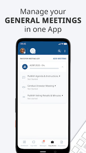 Android application Aequitec Digital Shares screenshort