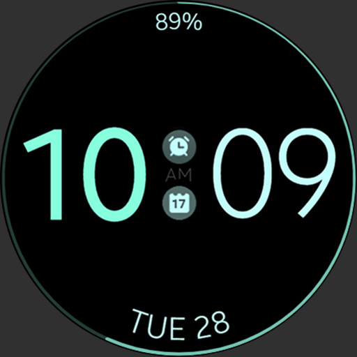 Battery v7 minimal watch face logo