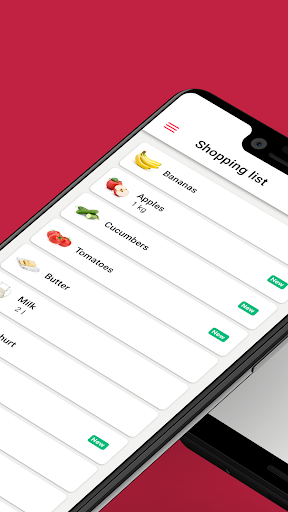 WeNeed, the shopping list Screen 2