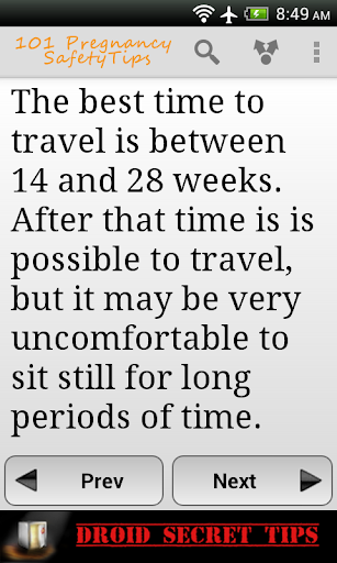 Android application 101 Pregnancy Safety Tips Free screenshort