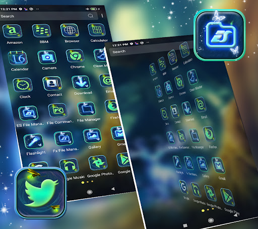 Neon Deer Launcher Theme Screenshot 4 - AppWisp.com