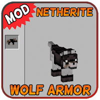 Nethrite Armored Wolf Mod for MCPE [Nether Wolf]