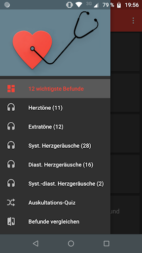 Android application Herzauskultation screenshort