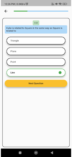 Aptitude Quiz Screen 2