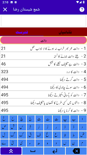Android application Shama Shabistan Raza screenshort
