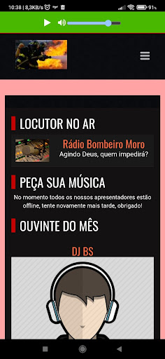 Site Bombeiro Moro Screen 3
