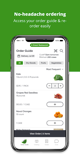Android application A-Food Service screenshort