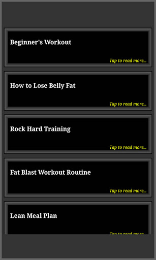 WorkOuts Screen 3