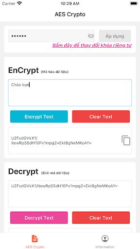 AES Crypto Screen 3