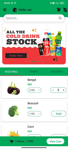Android application BAKALi screenshort