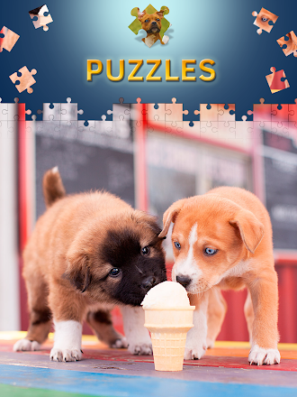 Game screenshot Dog and Puppys Jigsaw Puzzles mod apk