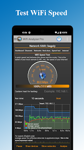 Schermata dell'analizzatore WiFi Pro