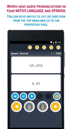 Learn Spanish Vocabulary Words Screen 3