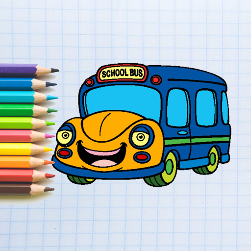 Cute Bus Coloring Book logo