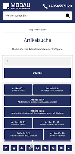 Spezialbaustoffe von Mobau Hal Screen 2