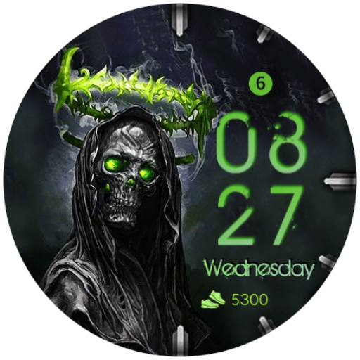 Green Skull Watch Face ดาวน์โหลดบน Windows