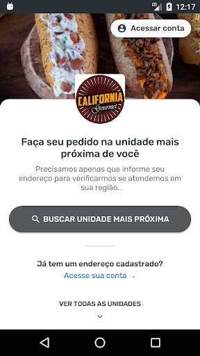Android application California Gourmet screenshort